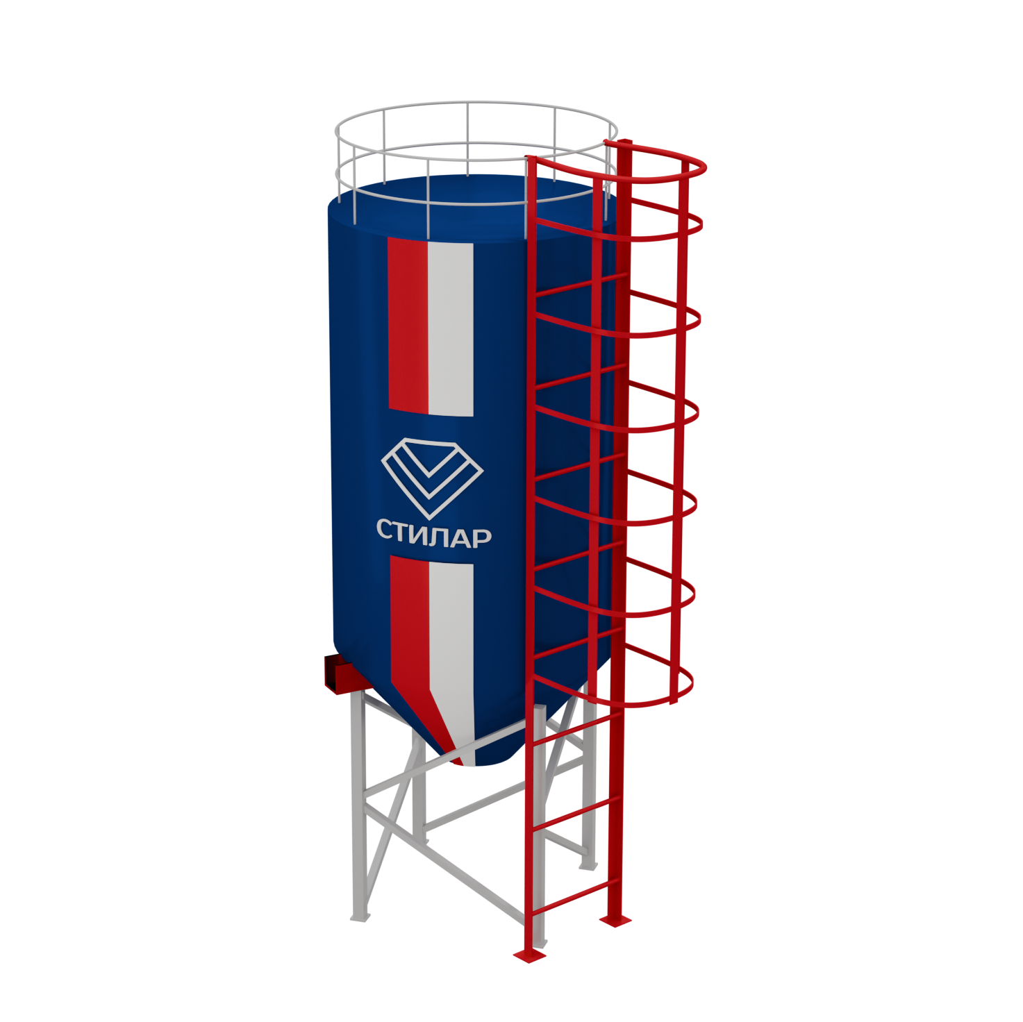 Цельносварный силос для асфальтобетонных заводов 30 м³ от производителя