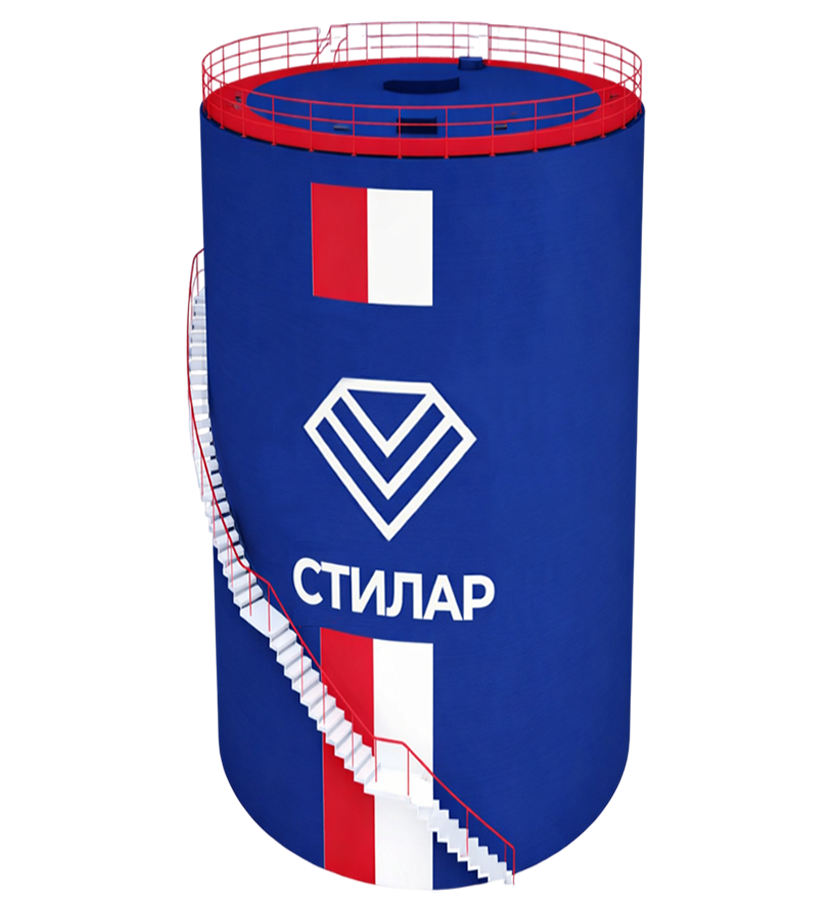 Цельносварной резервуар РВС для химических веществ 5 м³ от завода-производителя